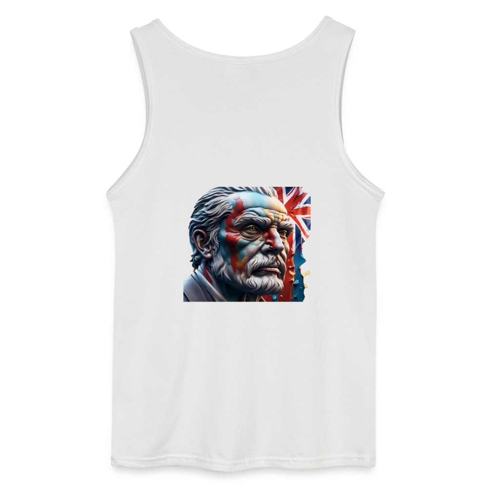 OLD MAN BRITAIN- MEN'S TANK TOP - white