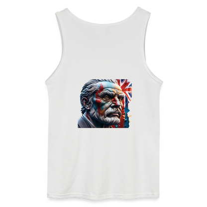 OLD MAN BRITAIN- MEN'S TANK TOP - white