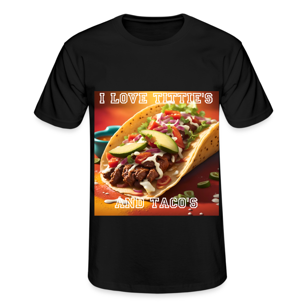 I LOVE TITTIE'S AND TACO'S MEN'S CLASSIC T-SHIRT - black