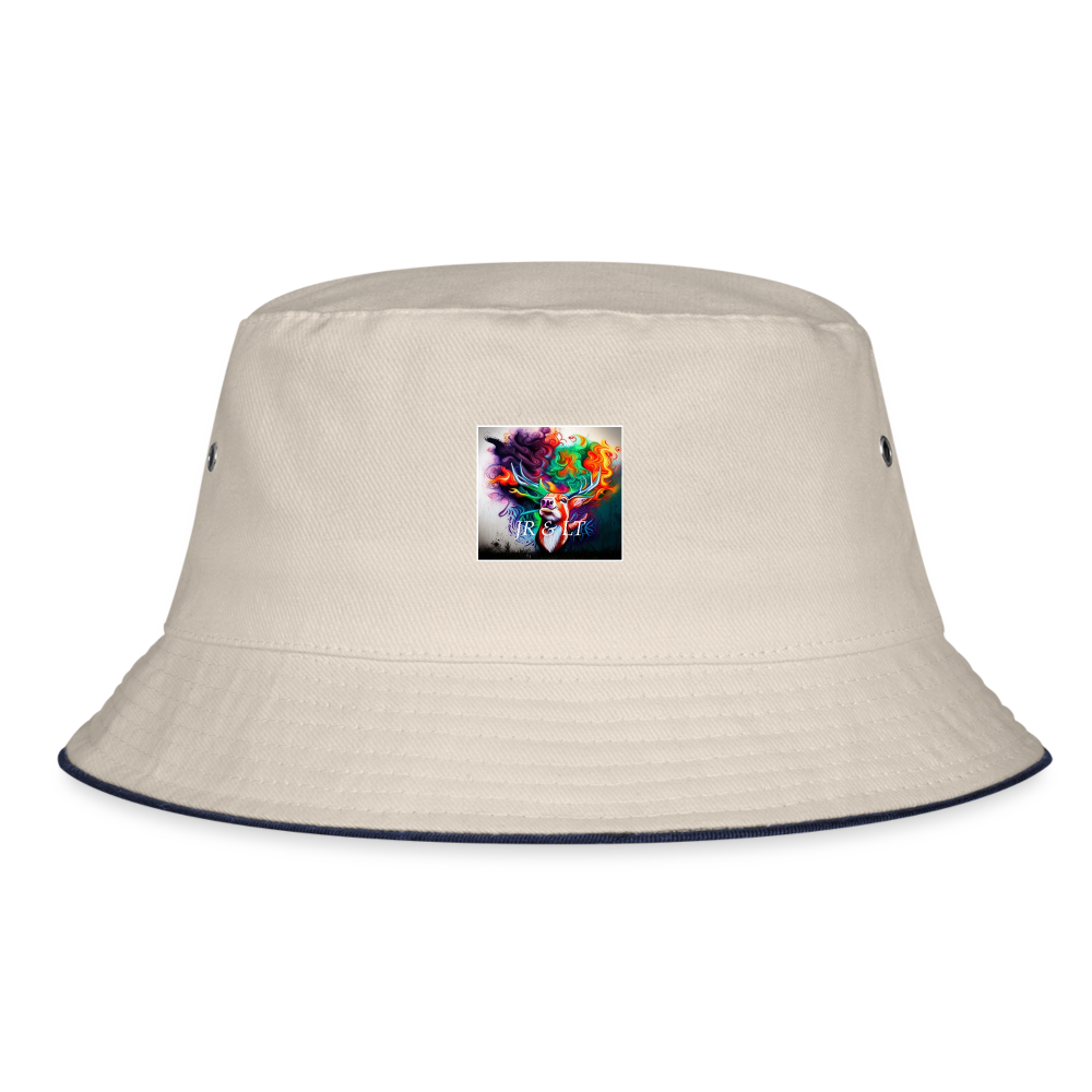 JR&LT® BUCKET HAT - ecru/navy