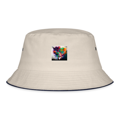 JR&LT® BUCKET HAT - ecru/navy