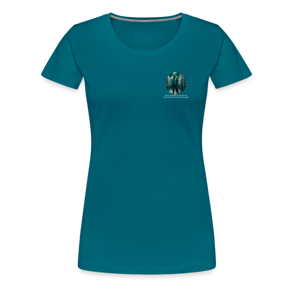 MOST POWERFUL PRISON IN THE WORLD IS OUR MIND - WOMEN'S PREMIUM T-SHIRT - diva blue