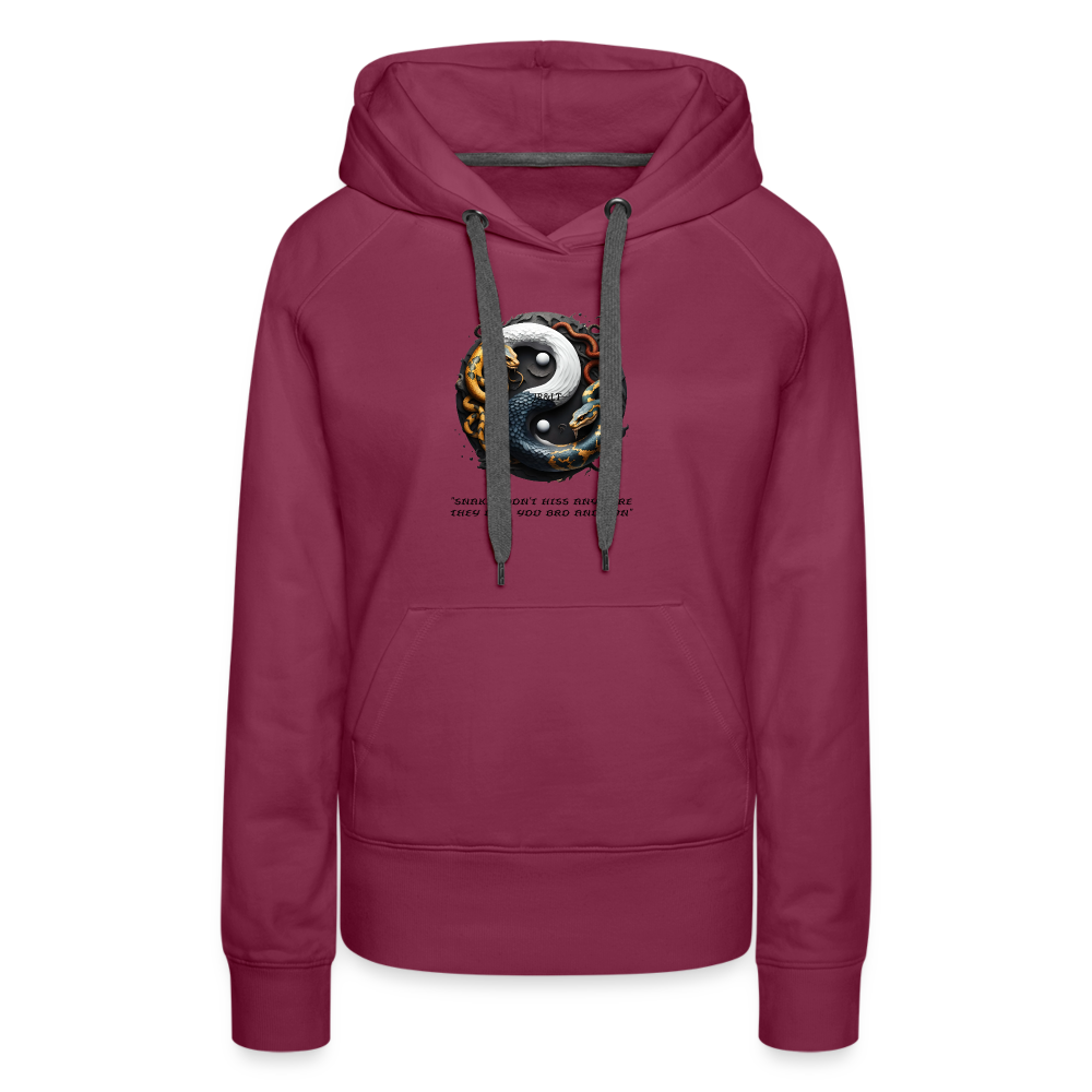 YING YANG - WOMEN'S HOODIE - bordeaux