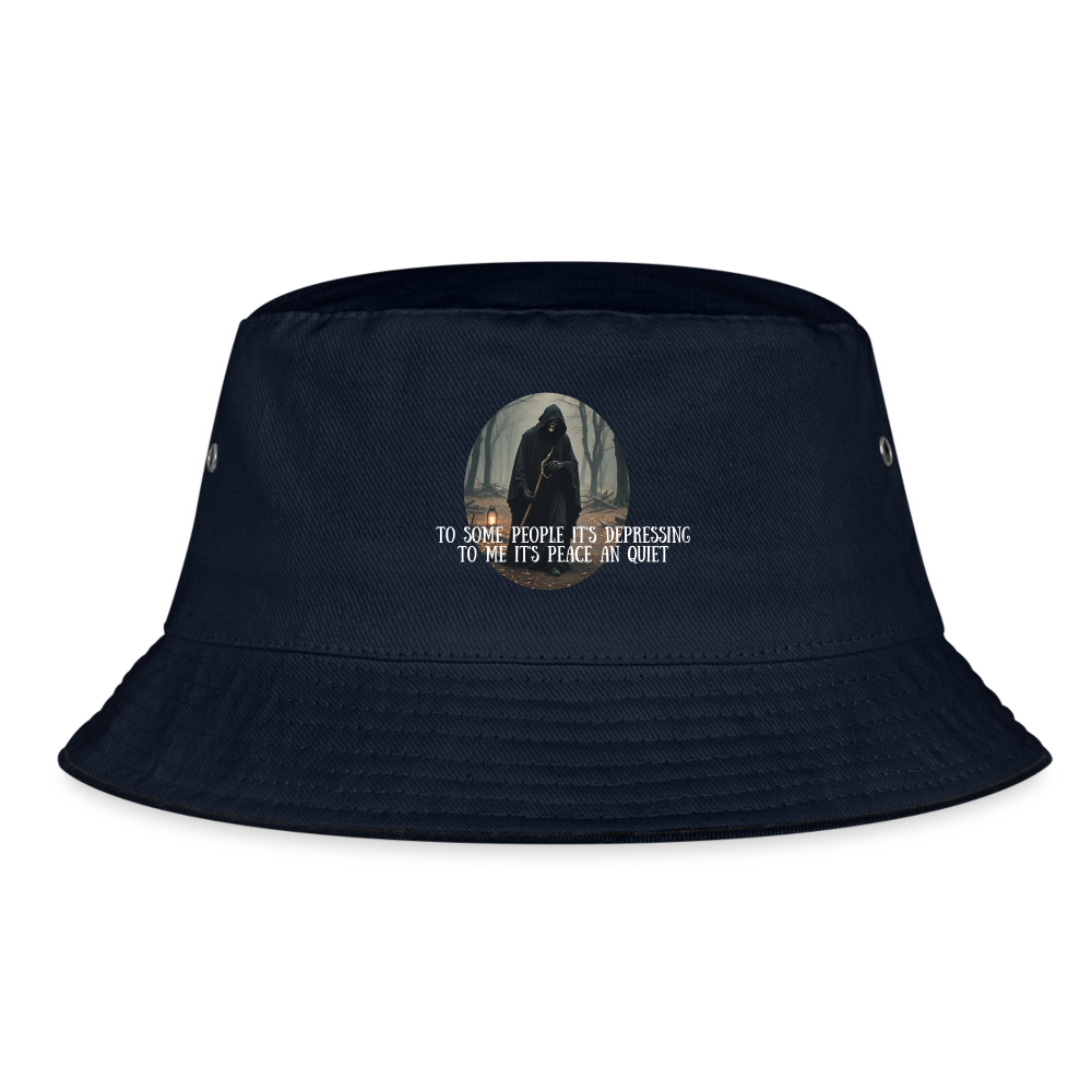 LONELY GRIM REAPER - BUCKET HAT - navy