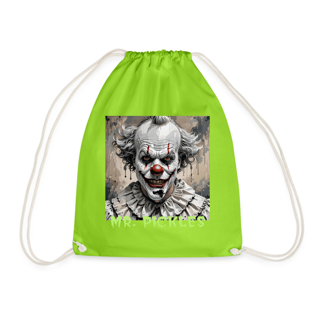 MR. PICKLES - DRAWSTRING BAG - neon green