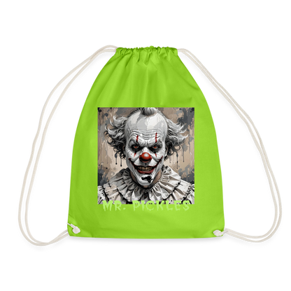 MR. PICKLES - DRAWSTRING BAG - neon green