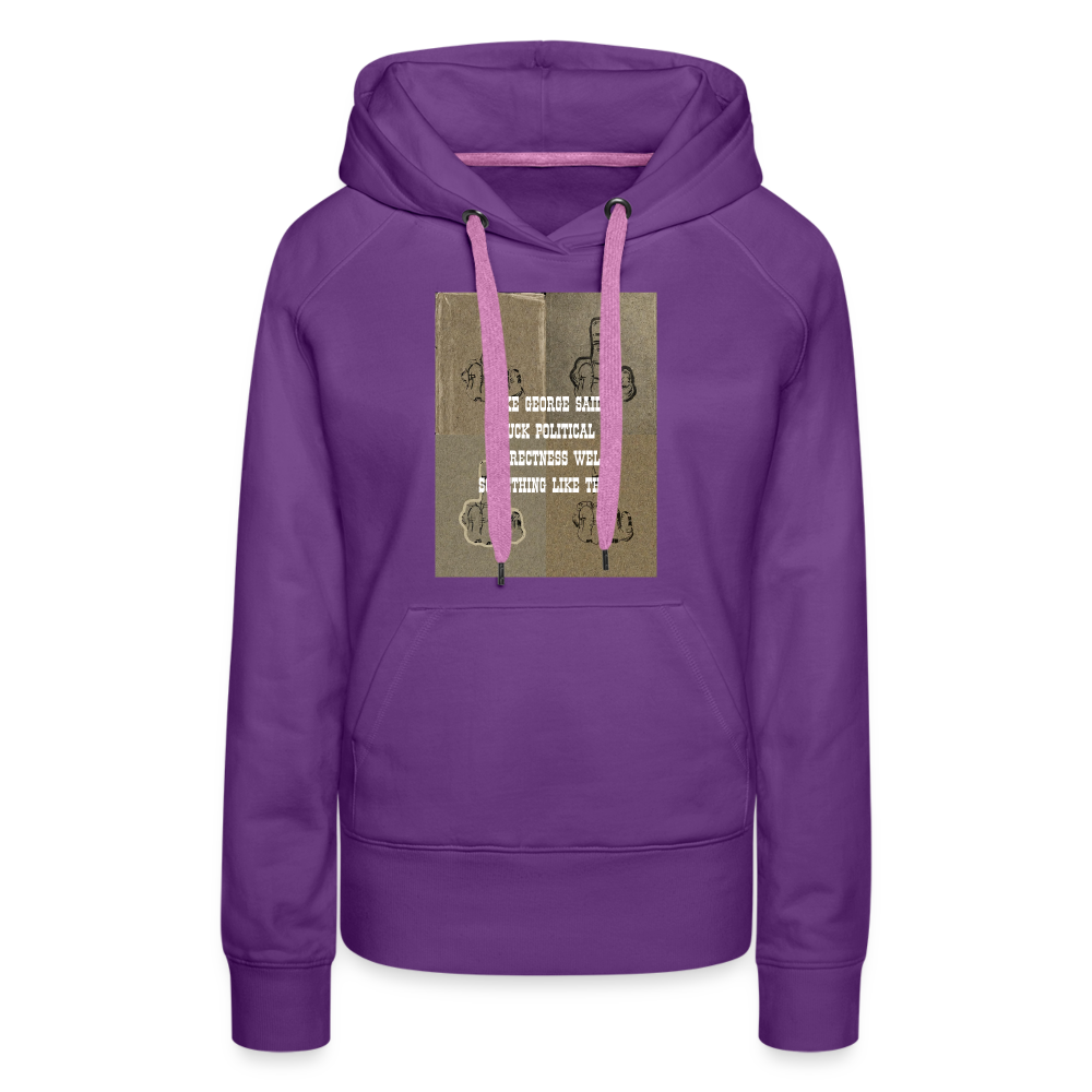 FUCK POLITICAL CORRECTNESS - WOMEN'S HOODIE - purple