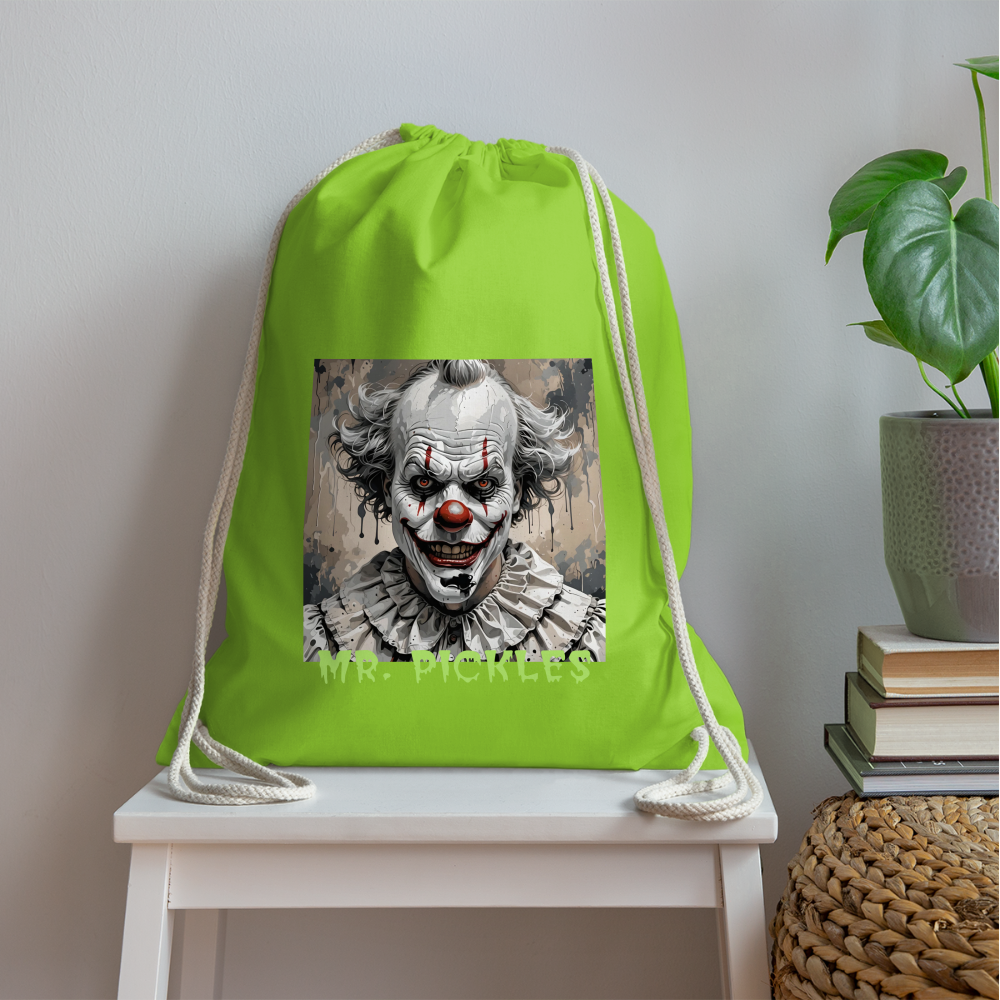 MR. PICKLES - DRAWSTRING BAG - neon green