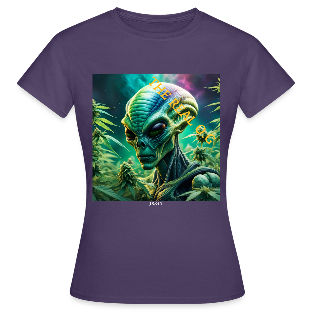 THE REAL ALIEN O.G!! WOMENS CLASSIC T-SHIRT - dark purple