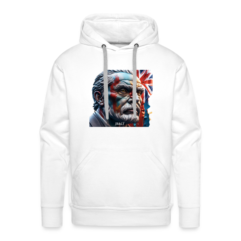 OLD MAN BRITAIN!! MEN'S HOODIE - white