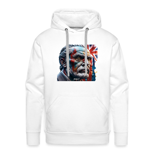 OLD MAN BRITAIN!! MEN'S HOODIE - white