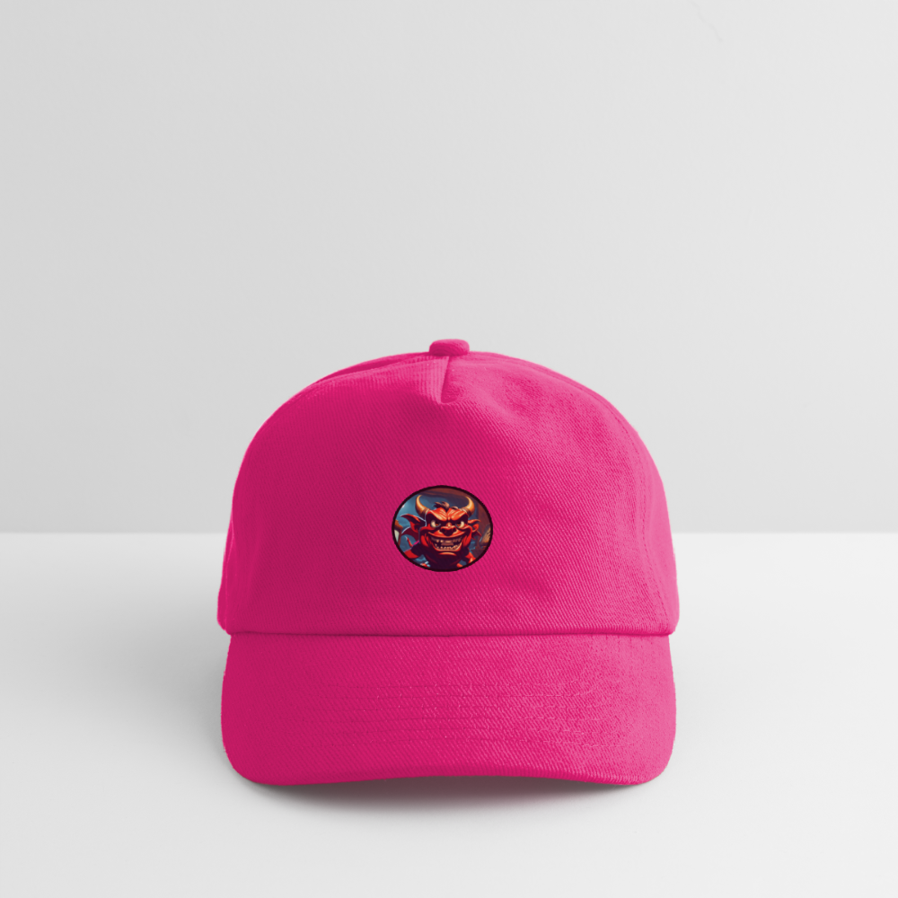 LITTLE DEVIL - CHILDREN'S ORGANIC BASEBALL CAP - fuchsia