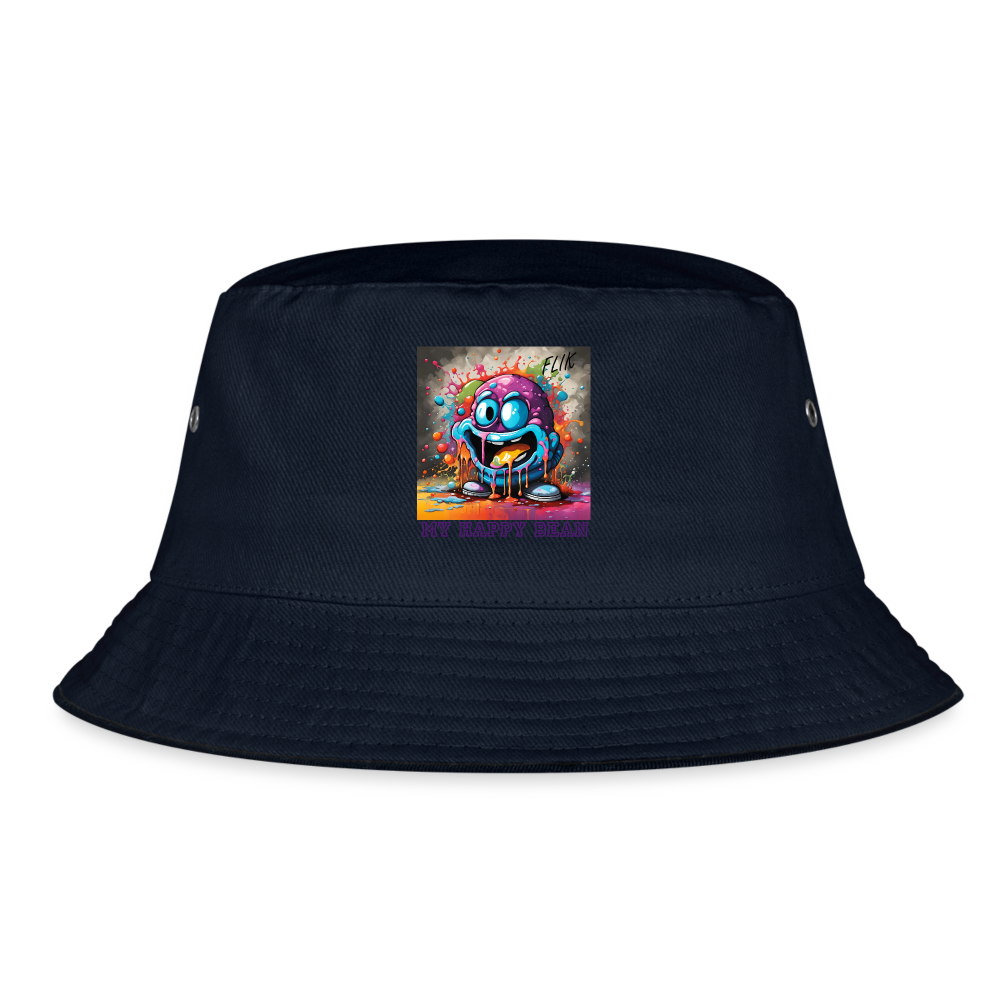 ( FLIK ) MY HAPPY BEAN - BUCKET HAT - navy