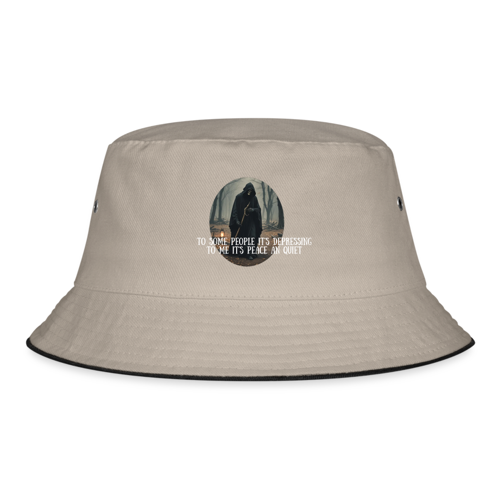 LONELY GRIM REAPER - BUCKET HAT - khaki/black