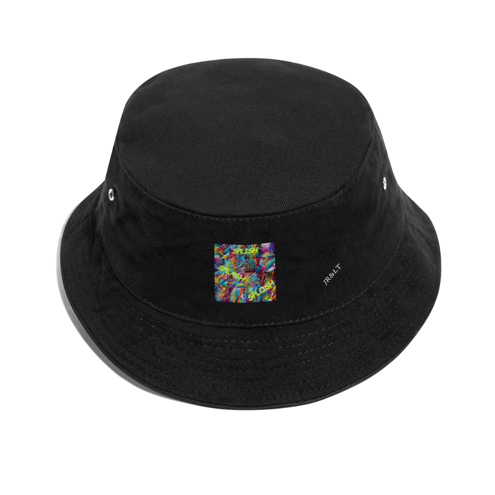 SPLISH SPLASH SPLOSH!! BUCKET HAT - black