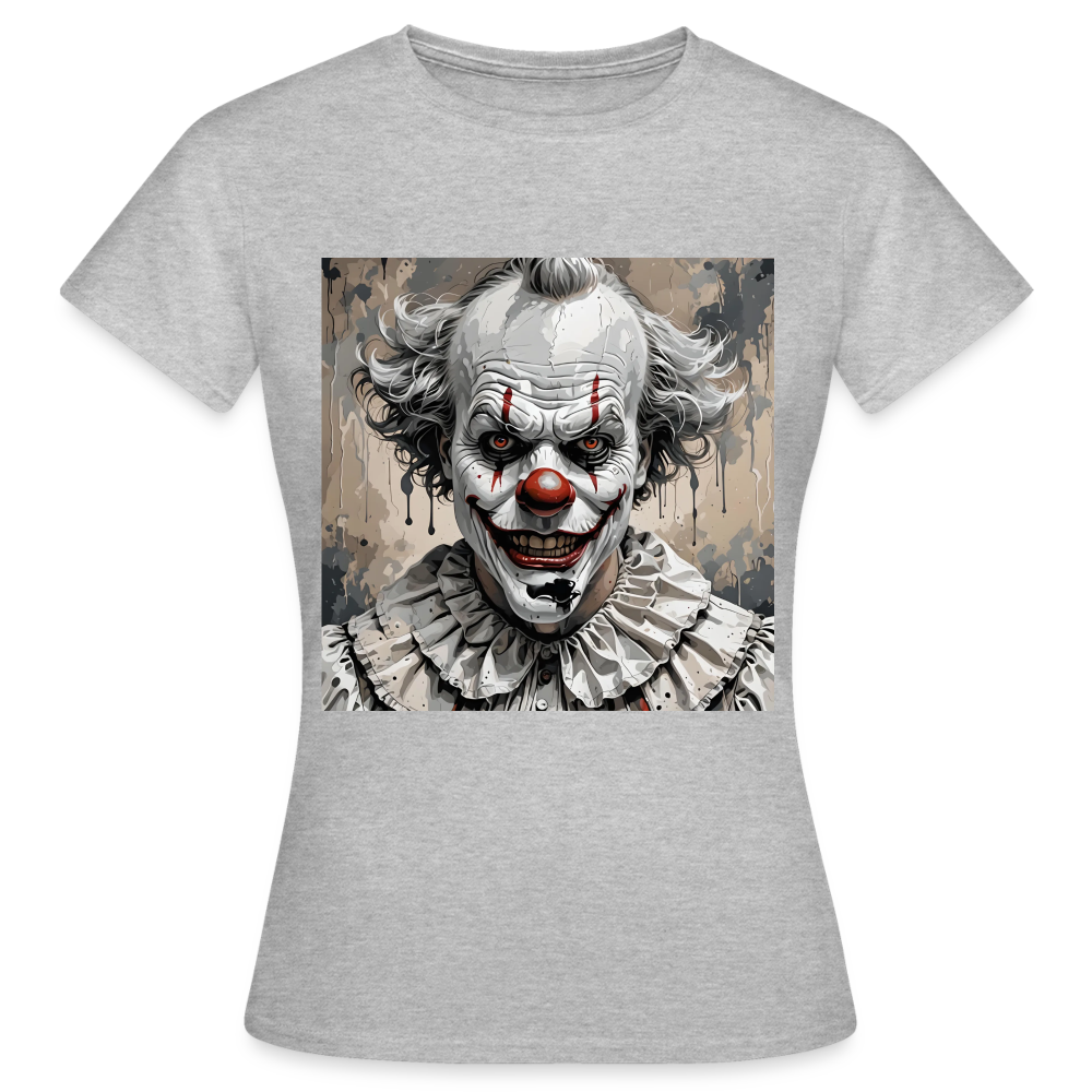 EVIL CLOWN - WOMEN'S CLASSIC T-SHIRT - heather grey