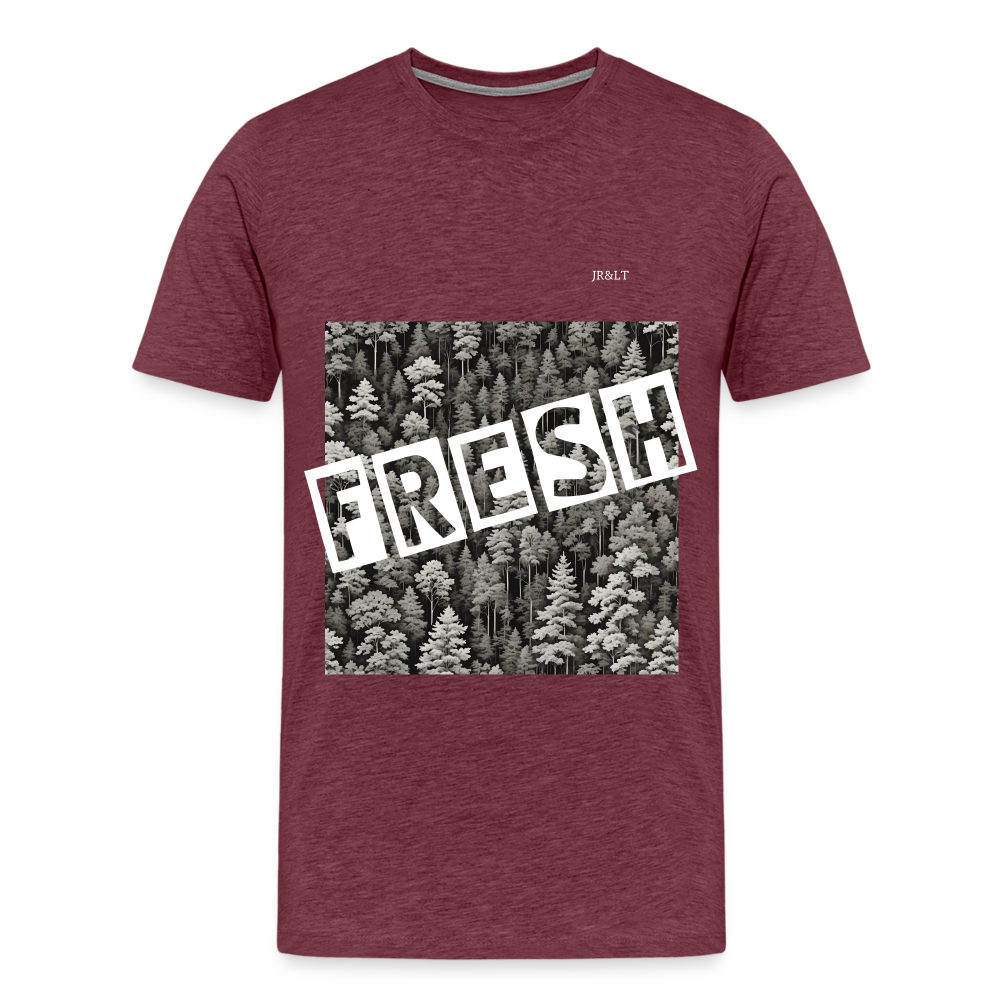 FRESH - MEN'S PREMIUM T-SHIRT - heather burgundy