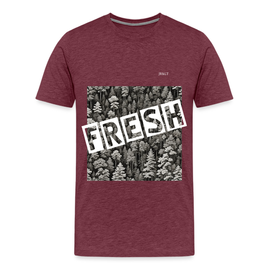 FRESH - MEN'S PREMIUM T-SHIRT - heather burgundy