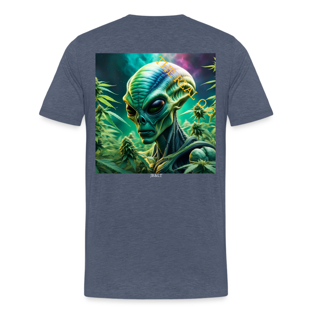 THE REAL ALIEN O.G!! MENS PREMIUM T-SHIRT - heather blue