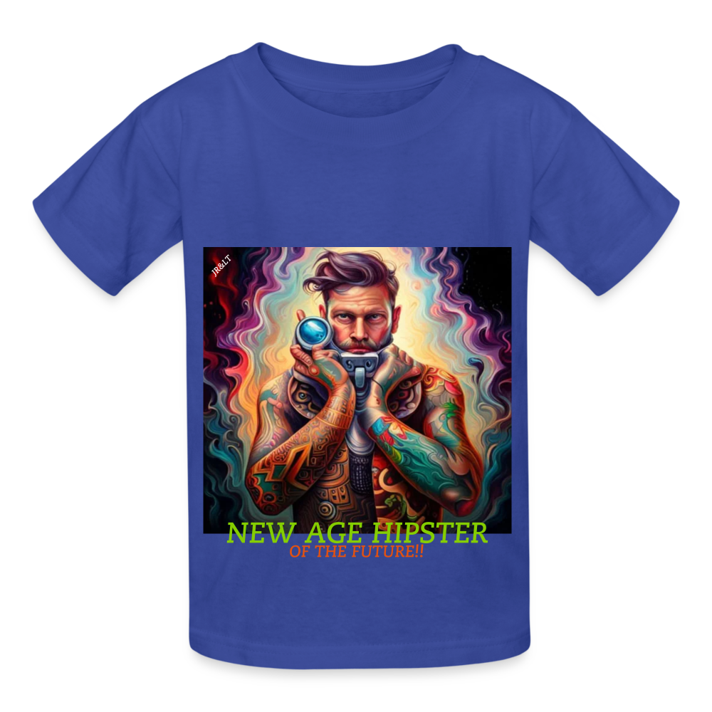 NEW AGE HIPSTER!! CHILDREN'S T-SHIRT - royal blue