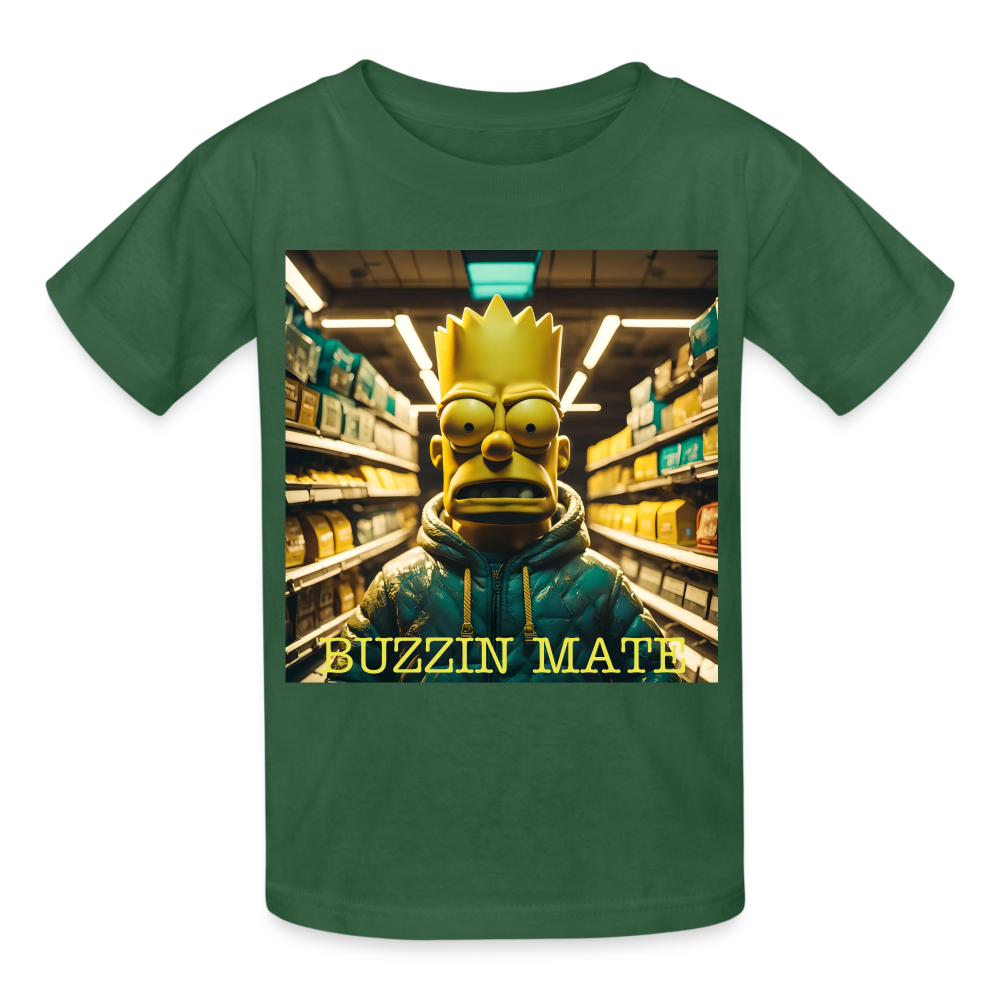 BUZZIN MATE - CHILDREN'S T-SHIRT - bottle green