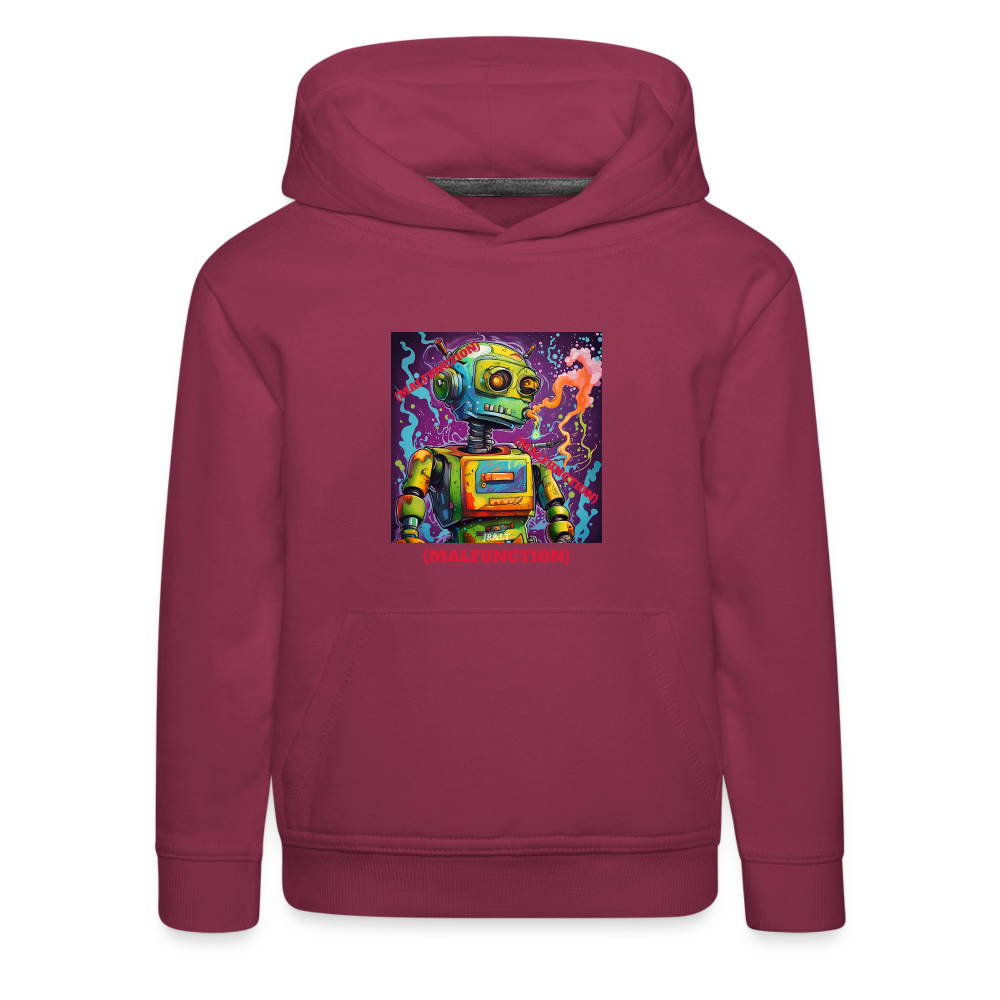 MALFUCNTIONING ROBOT!! KIDS T-SHIRT - bordeaux