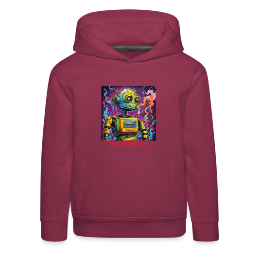 MALFUCNTIONING ROBOT!! KIDS T-SHIRT - bordeaux