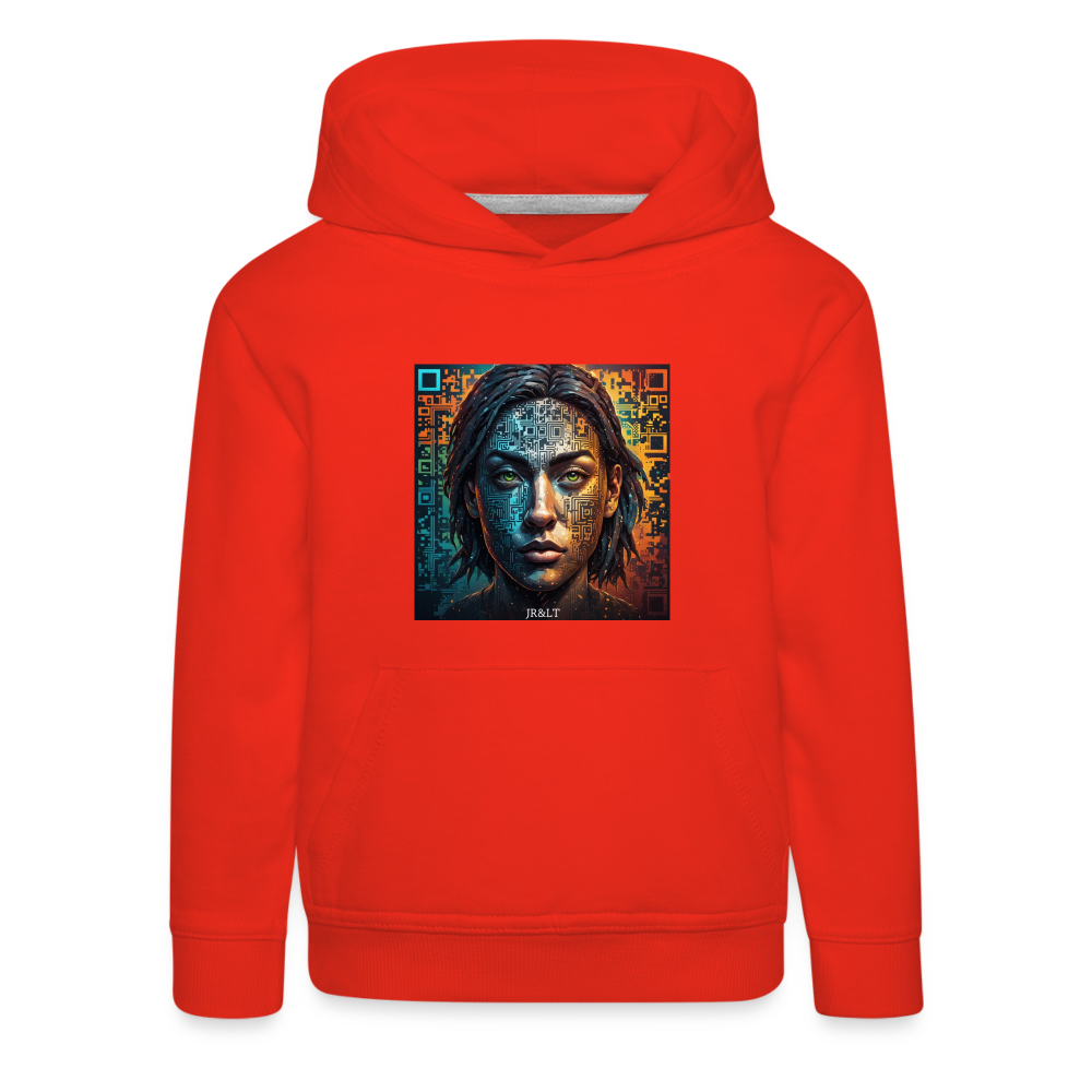 LADY QR!! CHILDREN'S HOODIE - red