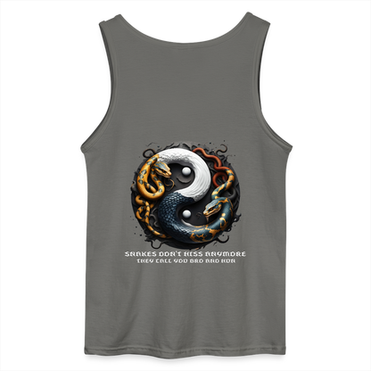 YING YANG - MEN'S TANK TOP - charcoal grey