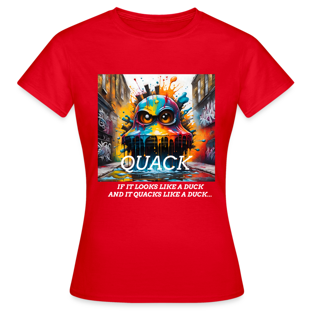 QUACK!! WOMEN'S CLASSIC T-SHIRT - red