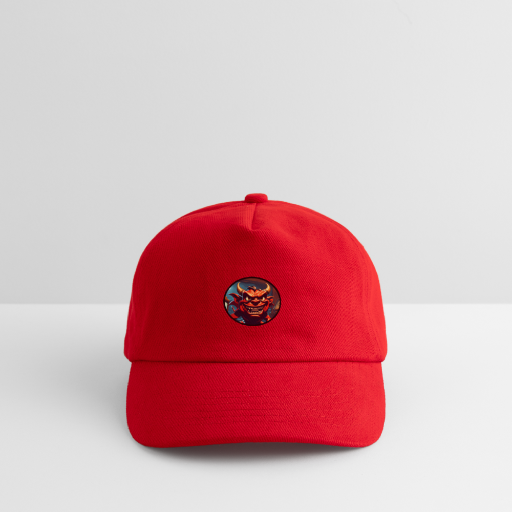 LITTLE DEVIL - CHILDREN'S ORGANIC BASEBALL CAP - red