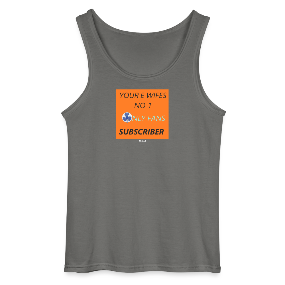 YOUR WIFE'S NO1 - MEN'S TANK TOP - charcoal grey