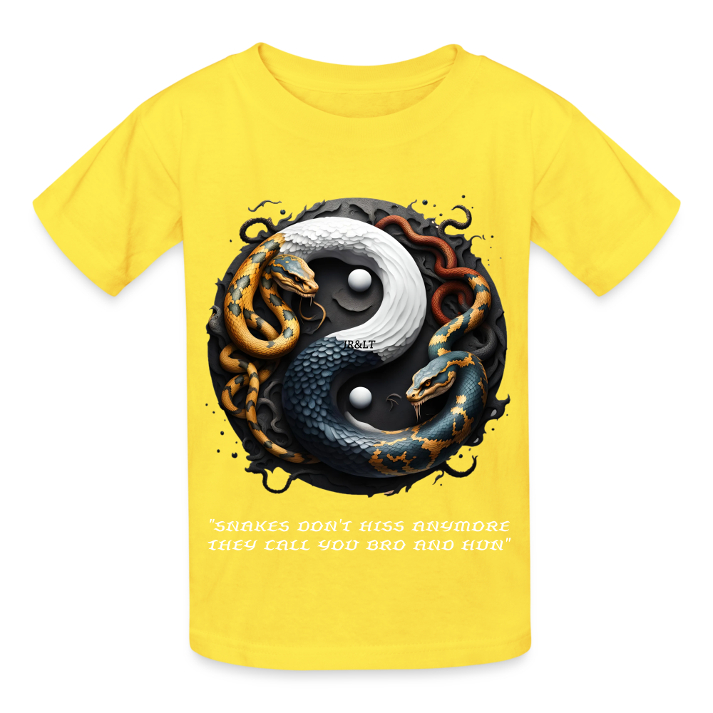 YING YANG - CHILDREN'S T-SHIRT - yellow