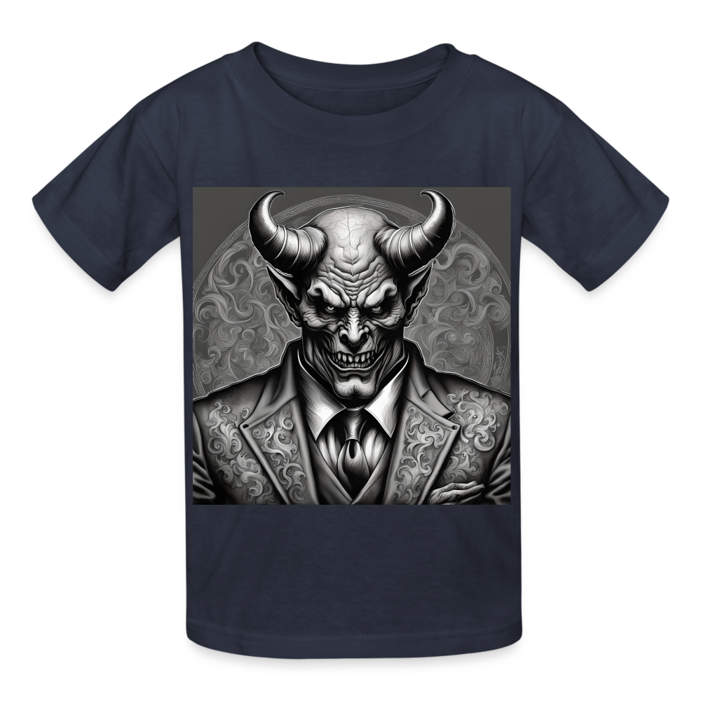 LUCIFER - CHILDREN'S T-SHIRT - navy