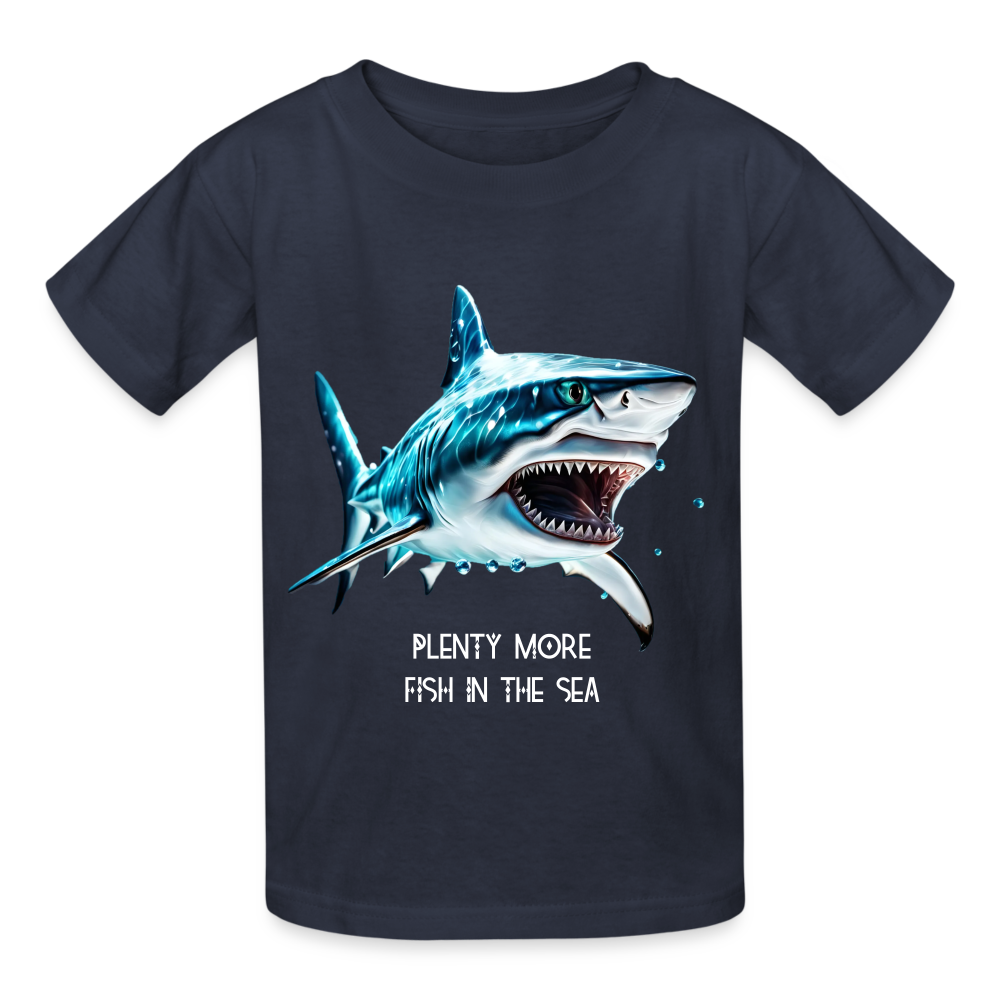 PLENTY MORE FISH IN THE SEA - CHILDREN'S T-SHIRT - navy