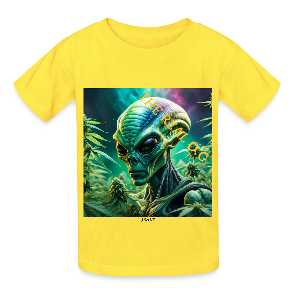 THE REAL ALIEN O.G!! - CHILDREN'S T-SHIRT - yellow