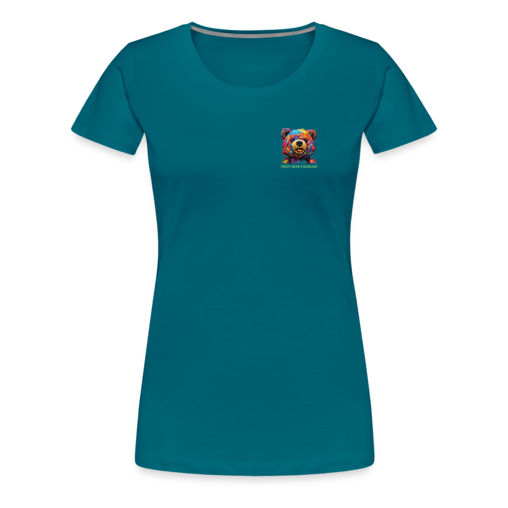 TEDDY BEAR'S BUKKAKE!! WOMENS PREMIUM T-SHIRT - diva blue