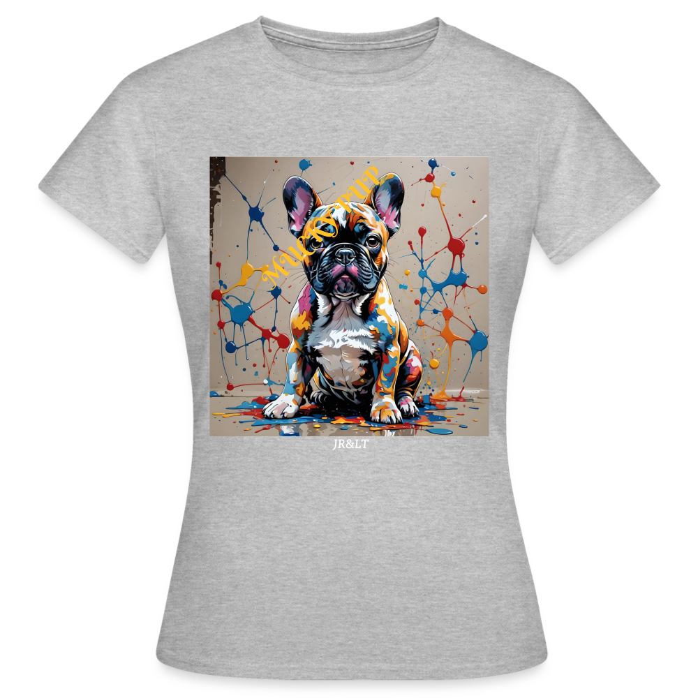 MUCKY PUP!! - WOMENS CLASSIC T-SHIRT - heather grey