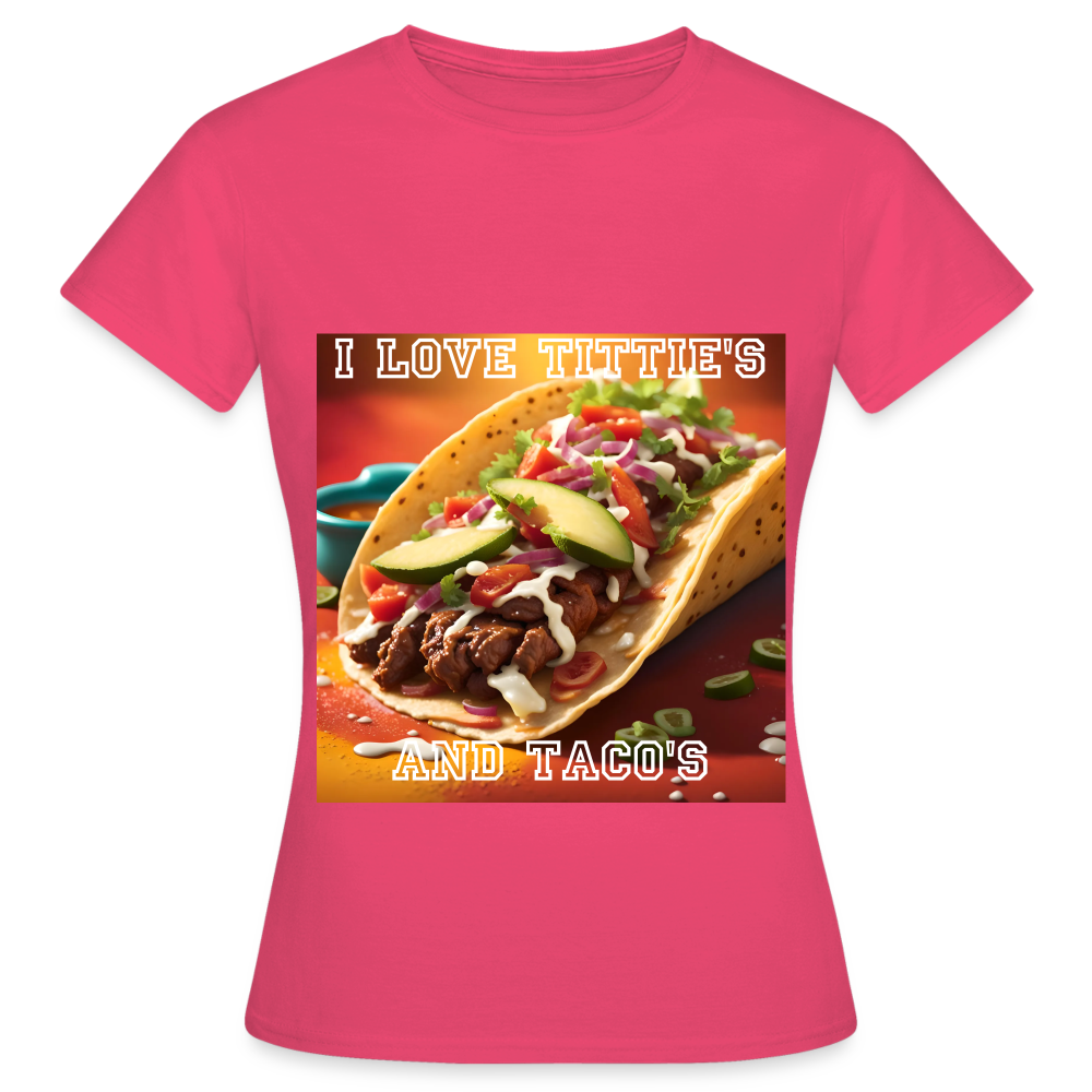 I LOVE TITTIE'S AND TACO'S MEN'S C;ASSIC T-SHIRT - azalea