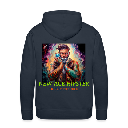 NEW AGE HIPSTER... MEN'S HOODIE - navy