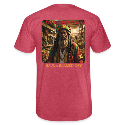 JAH RASTA XMAS - MENS CLASSIC T-SHIRT - heather red