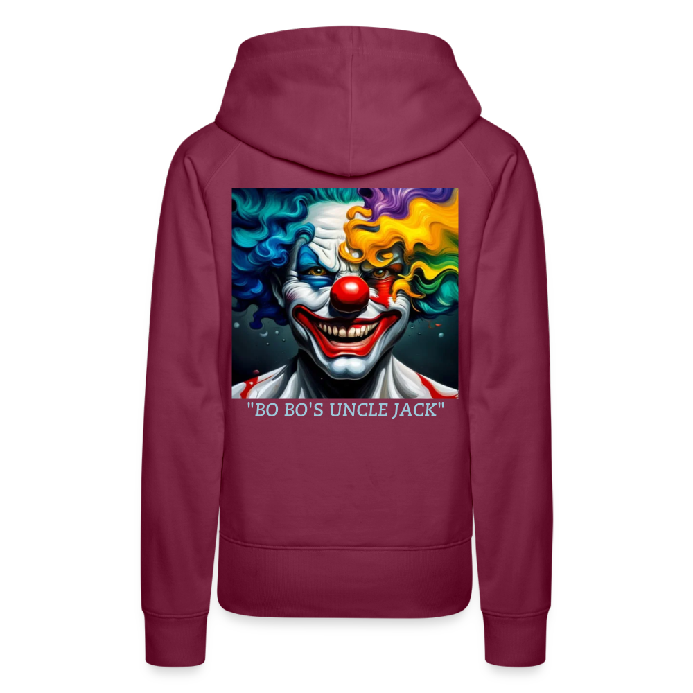 BO BO'S UNCLE JACK!! WOMEN'S HOODIE - bordeaux