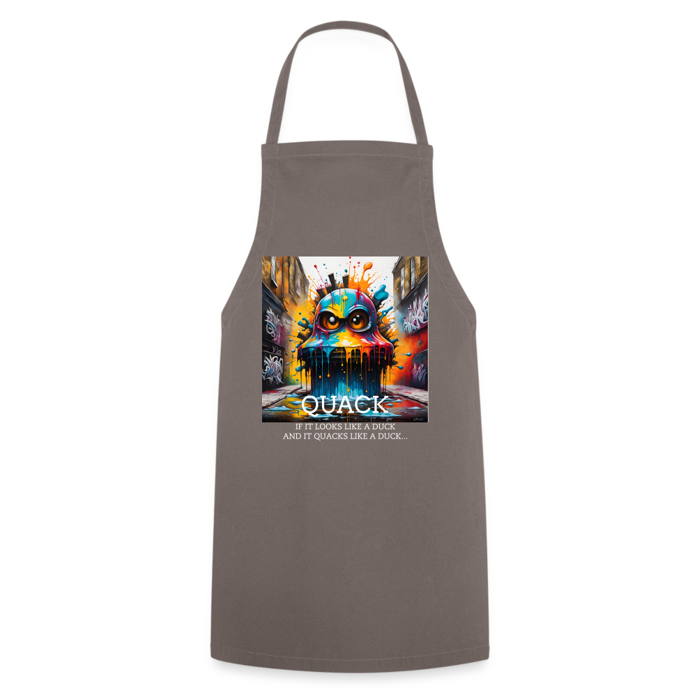 QUACK!! ADULT APRON - grey