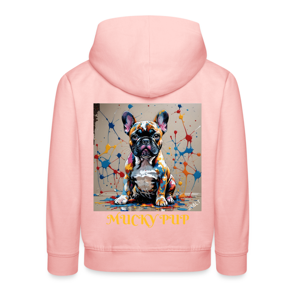 MUCKY PUP!! - CHILDREN'S HOODIE - crystal pink