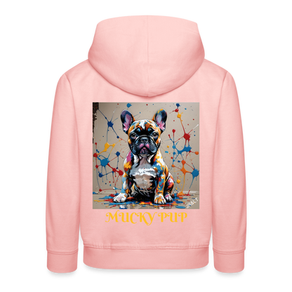 MUCKY PUP!! - CHILDREN'S HOODIE - crystal pink