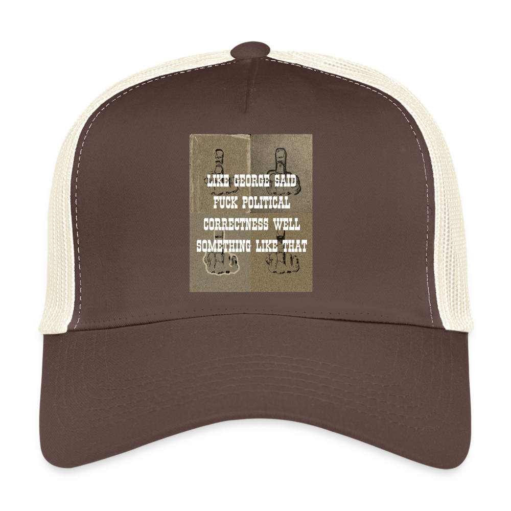 FUCK POLITICAL CORRECTNESS - BREATHABLE CAP - brown/beige