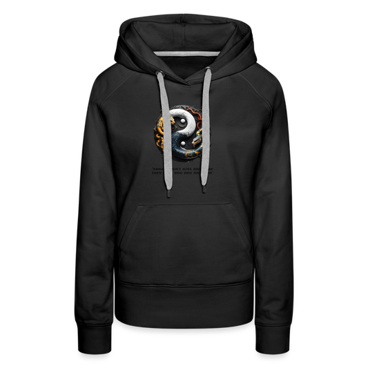 YING YANG - WOMEN'S HOODIE - black