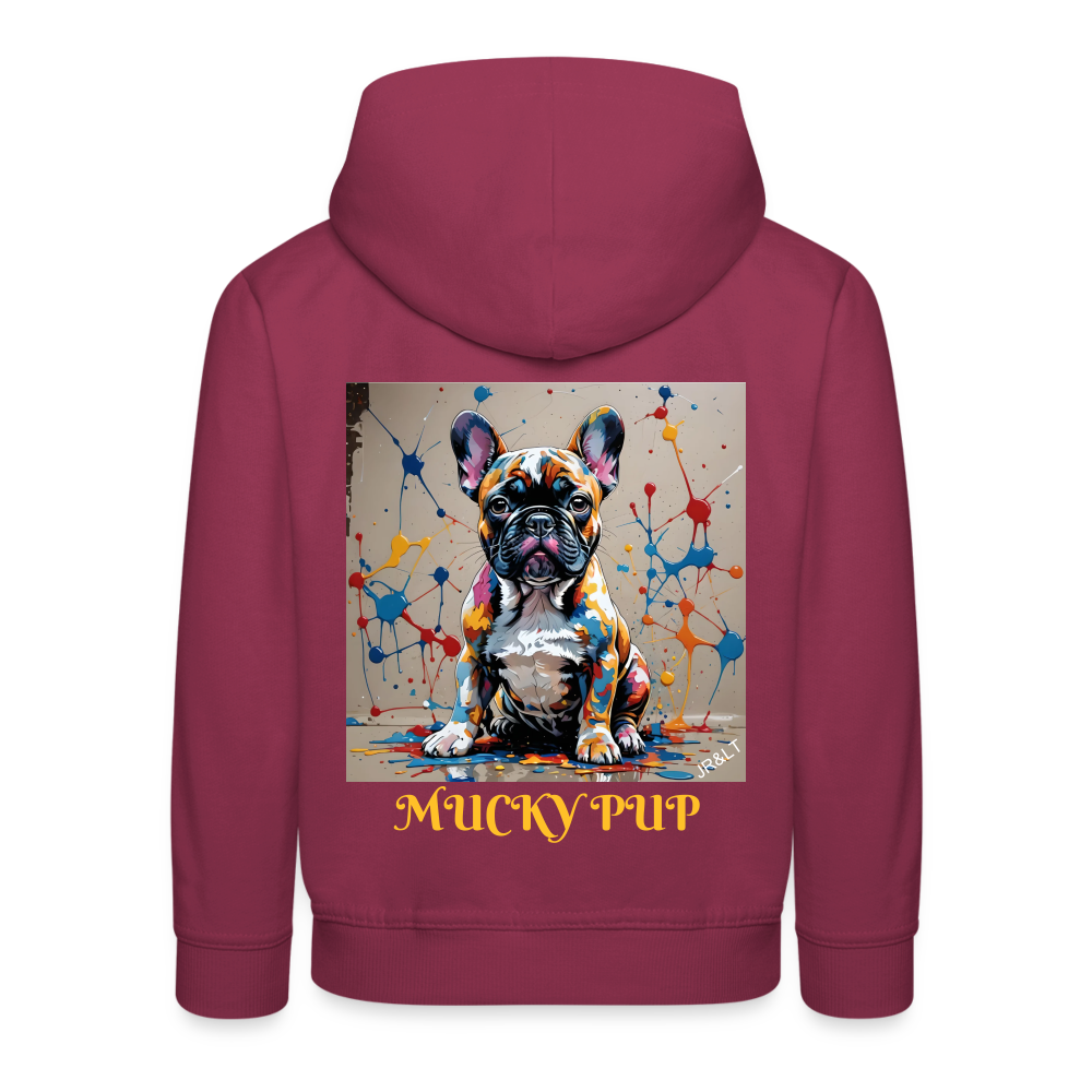 MUCKY PUP!! - CHILDREN'S HOODIE - bordeaux