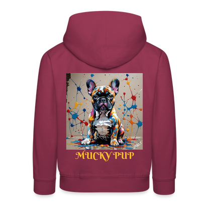 MUCKY PUP!! - CHILDREN'S HOODIE - bordeaux