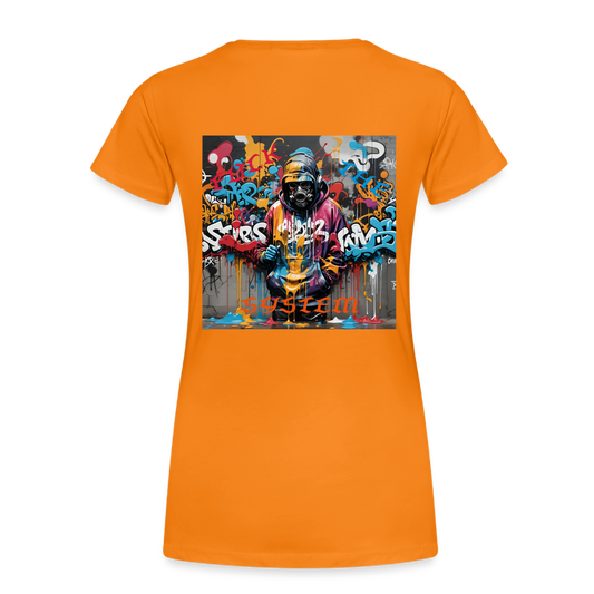 F#CK THE SYSTEM WOMEN'S PREMIUM T-SHIRT - orange